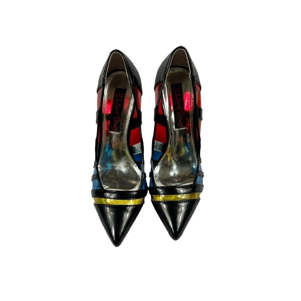 2 Lips Too Women's Clear Color Heels - Picture 2 of 8